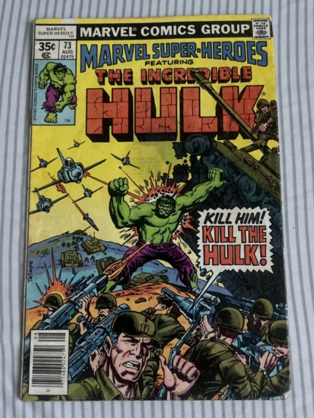 Marvel Super-Heroes #73 Vol. 1 1978 Marvel Comics Newsstand (Hulk) G80-256